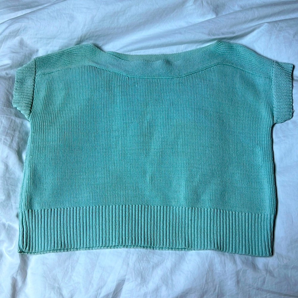 Kate Spade Saturday: Turquoise Knit Top in Small